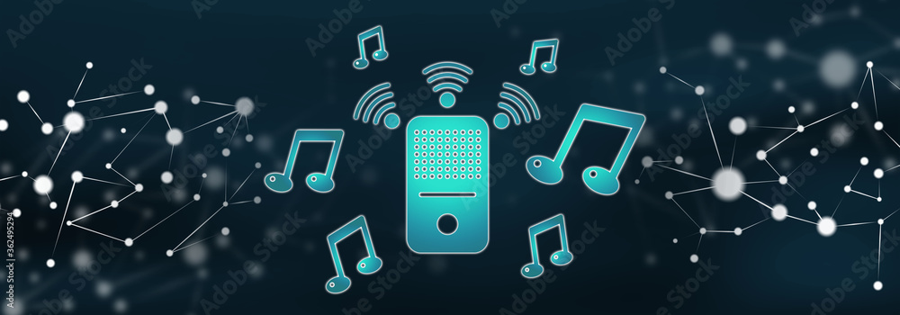 Concept of smart speaker Concept of smart speaker