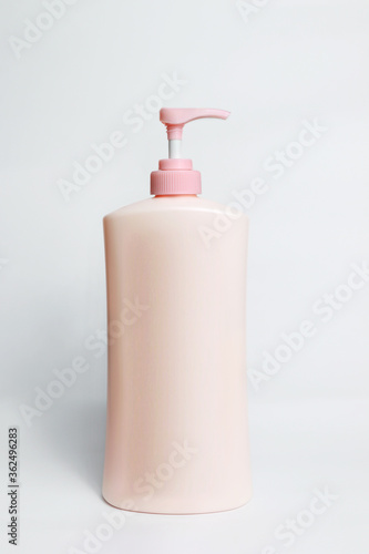  bottle shampoo isolated on white background