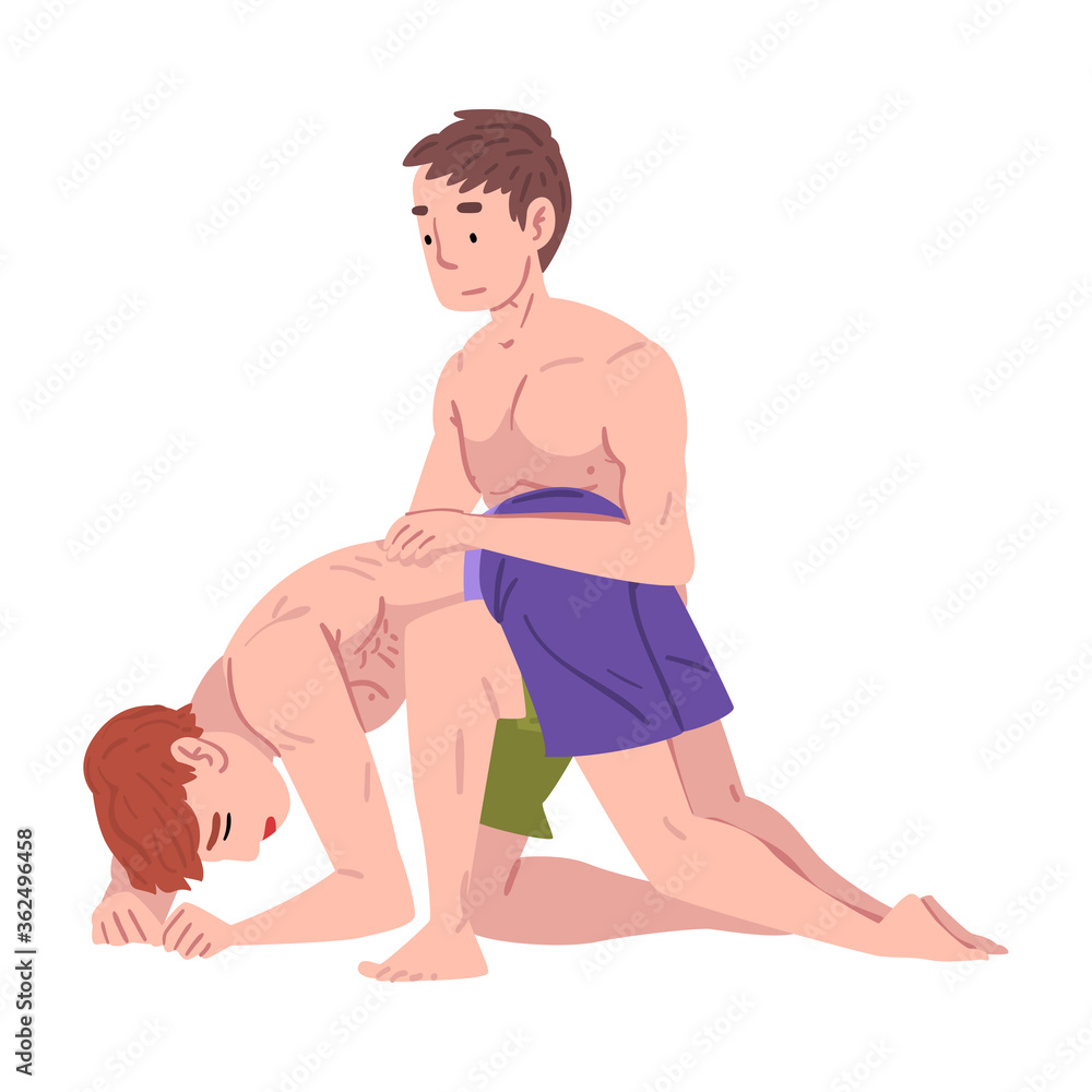 Man Doing First Aid to Drowned Man Vector Illustration on White Background. Man Doing First Aid to Drowned Man Vector Illustration on White Background.