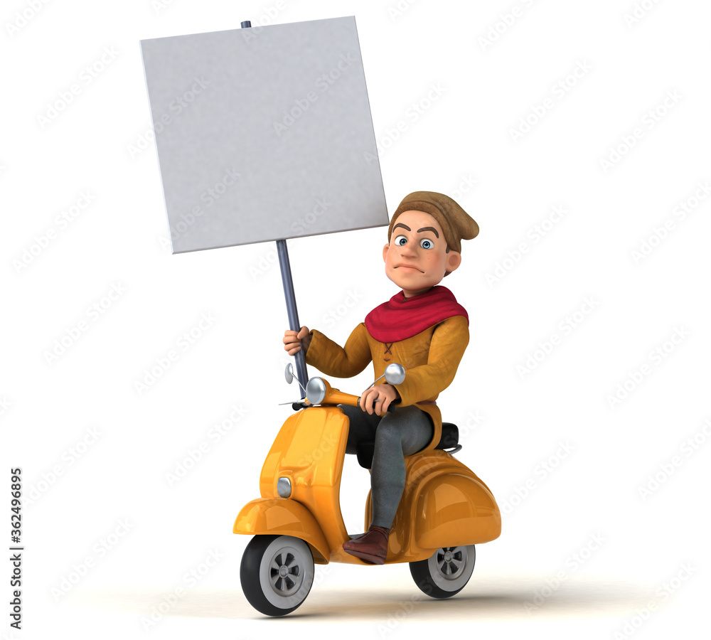 3D Illustration of a medieval historical character 3D Illustration of a medieval historical character
