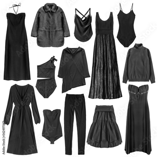 Black clothes isolated