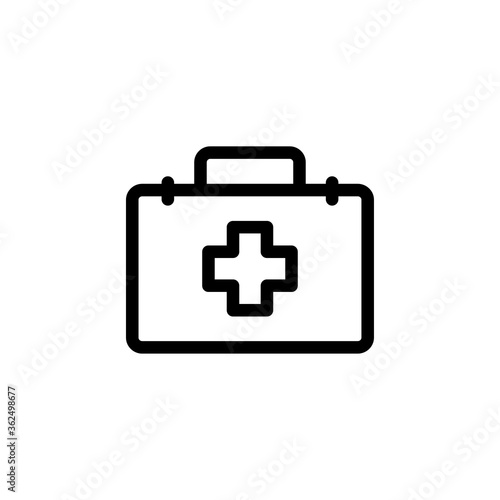 first aid box icon vector symbol template