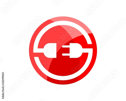 Electric plug and jack with S letter initial