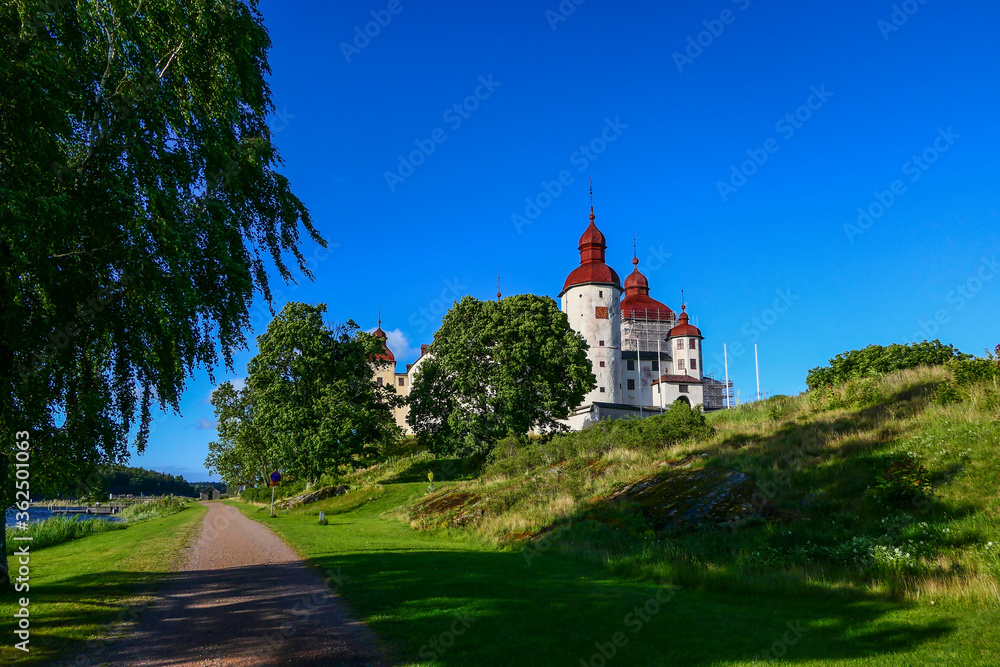 Lidkoping, Sweden The medieval Lacko Castle on the southern shore of Lake Vanern Lidkoping, Sweden The medieval Lacko Castle on the southern shore of Lake Vanern