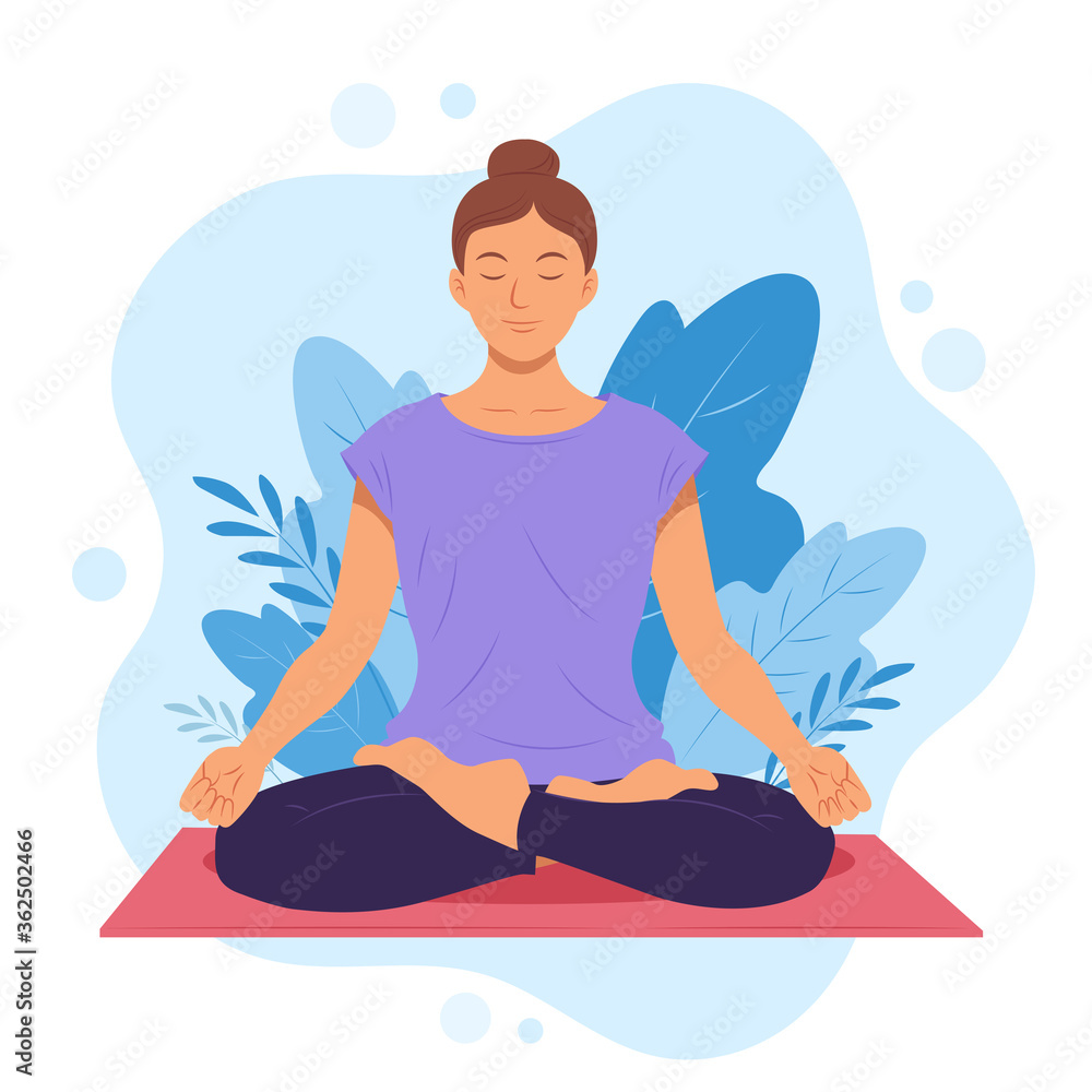 Women are doing yoga postures to help relax and exercise that is good for health Women are doing yoga postures to help relax and exercise that is good for health