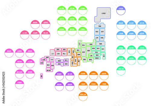 日本都道府県地図