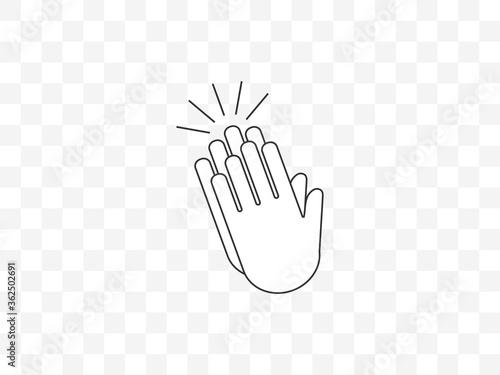 Applause, clap hands, ovation icon. Vector illustration, flat design.