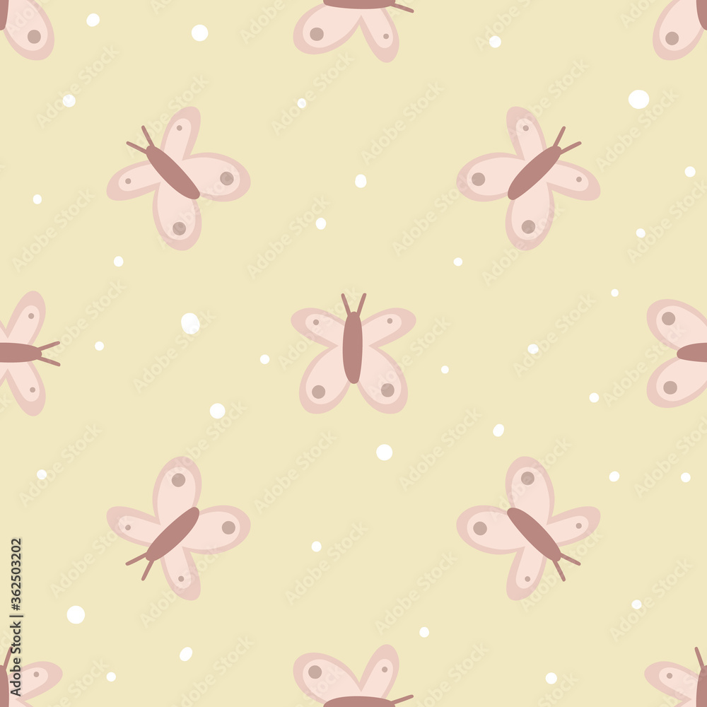 Vector seamless pattern with butterflies Vector seamless pattern with butterflies