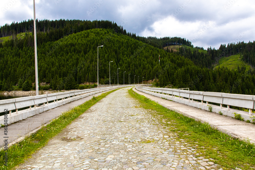 Old road on a dam