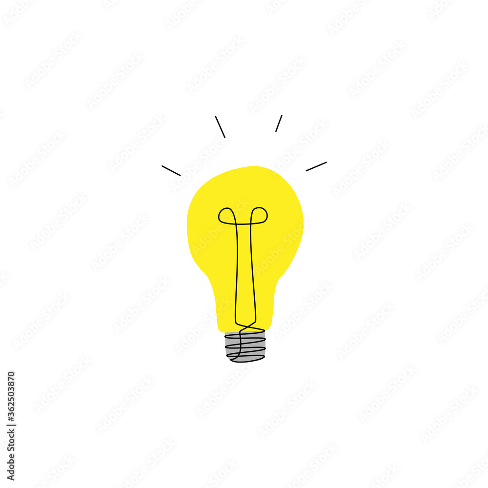 yellow luminous lamp hand-drawn yellow luminous lamp hand-drawn