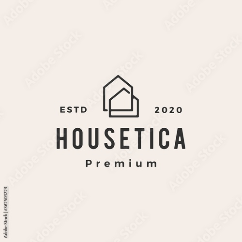 house home mortgage roof architect hipster vintage logo vector icon illustration