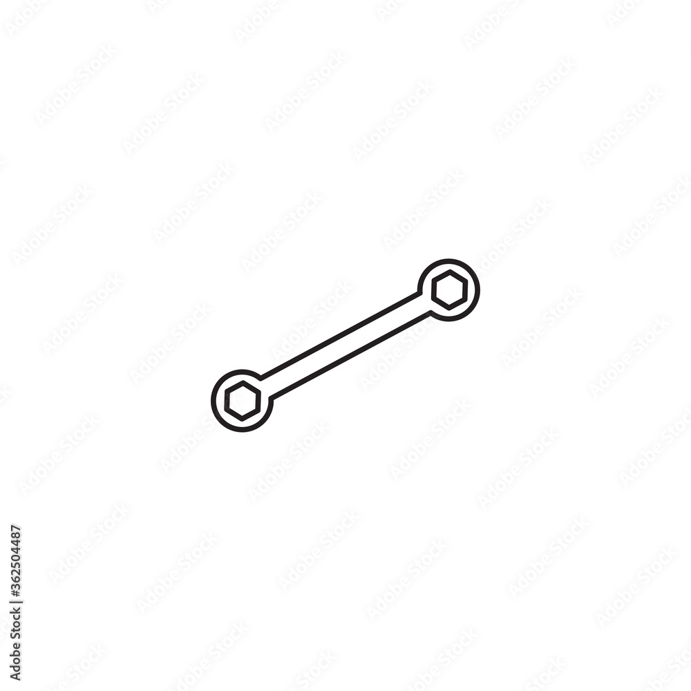 Wrench line icon vector Wrench line icon vector