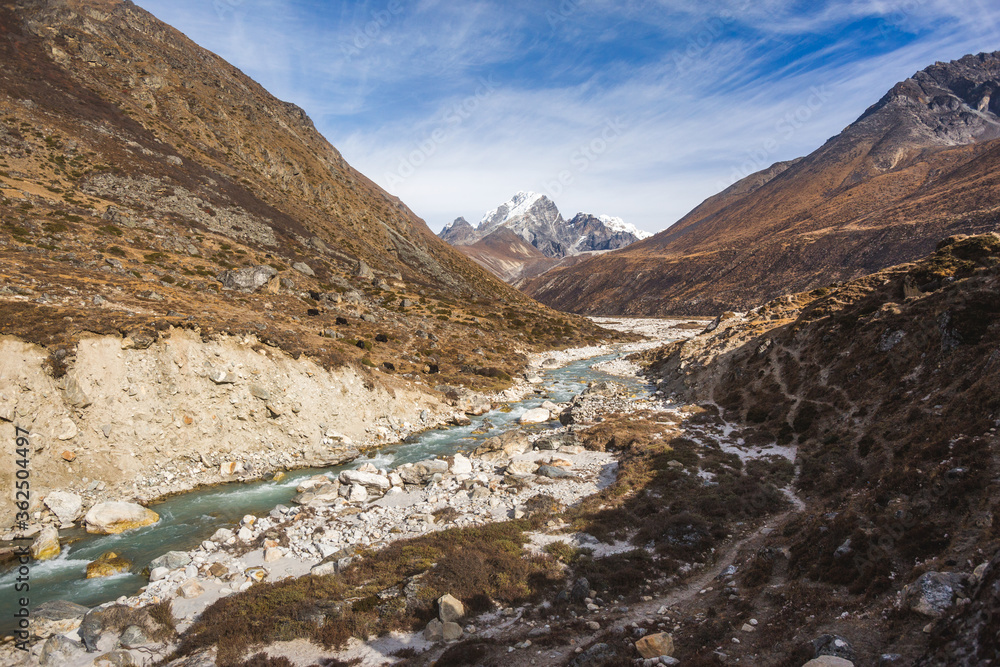 Bhote river valley. Nepal, Himalayan mountains