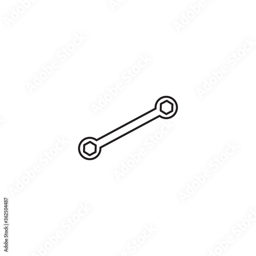 Wrench line icon vector