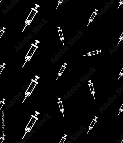 Syringe Icon Seamless Pattern