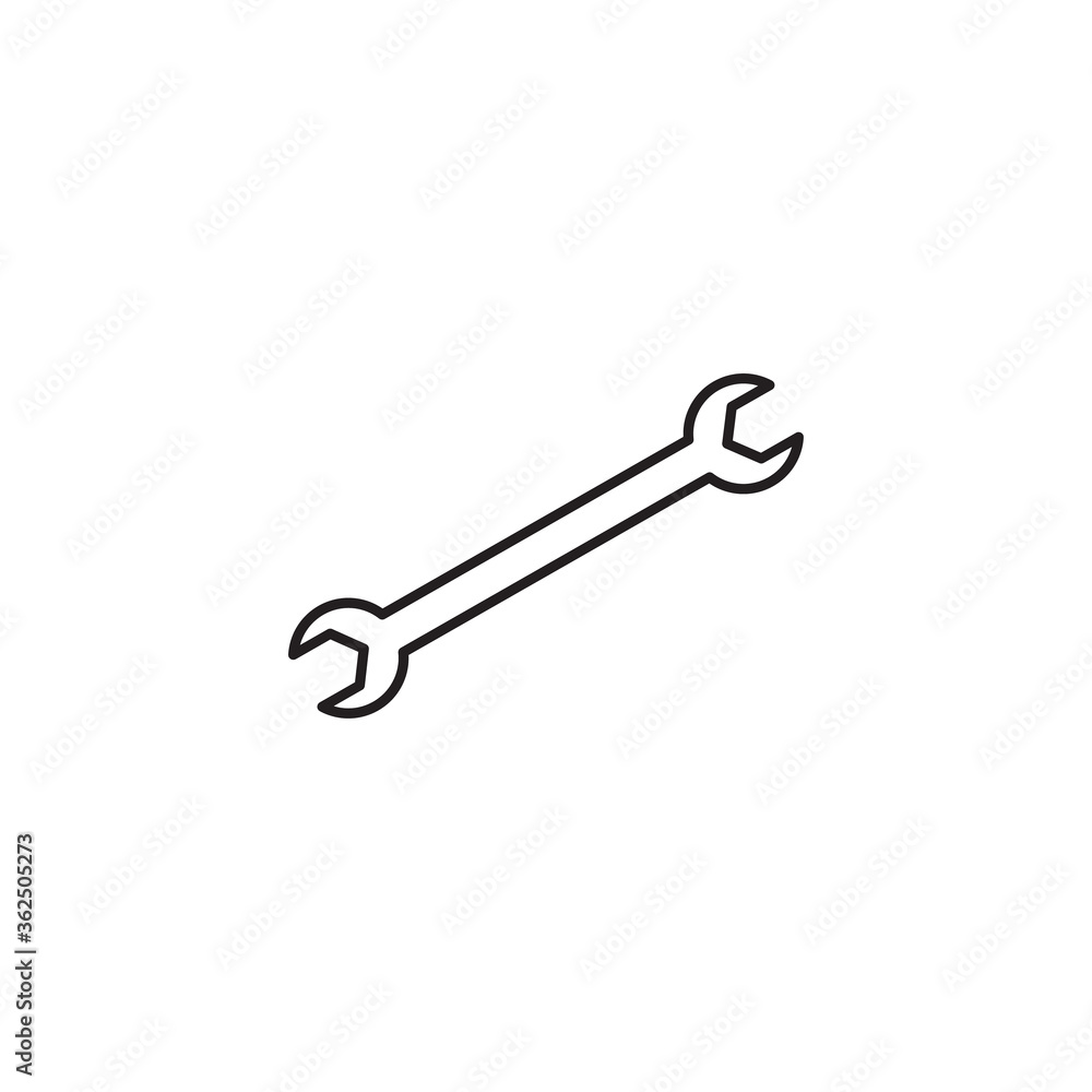 Wrench line icon vector Wrench line icon vector