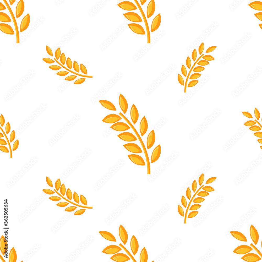 Wheat Ear Spica Icon Seamless Pattern Wheat Ear Spica Icon Seamless Pattern