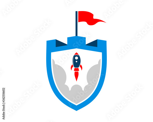 Fortress shield with rocket launch inside