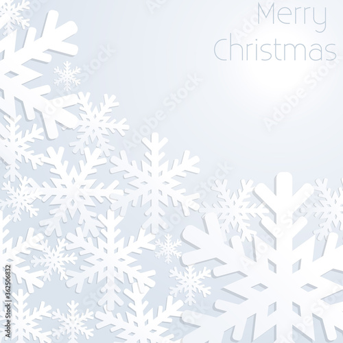 Christmas Background with Snowflakes - vector design