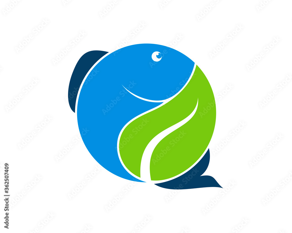 Nature fish and leaf Nature fish and leaf
