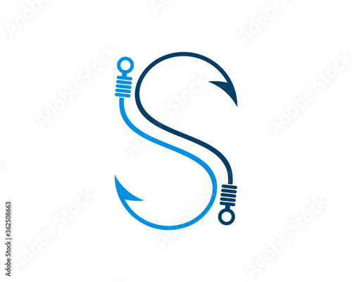 Two hook back and forth form a S Letter