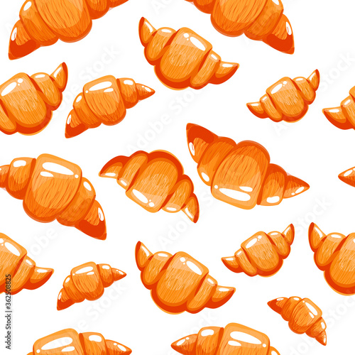 seamless pattern with croissant