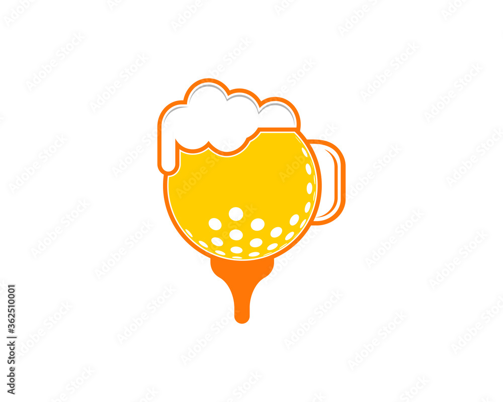Collaboration golf ball with beer Adobe Stock
