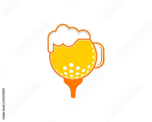 Collaboration golf ball with beer