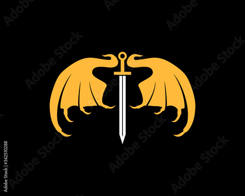 Sword with dragon wings