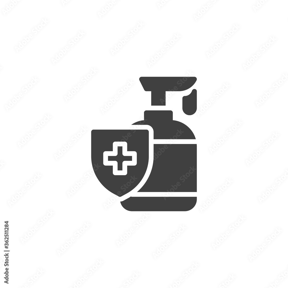 Hand disinfection, alcohol gel vector icon. filled flat sign for mobile concept and web design. Liquid soap sanitizer glyph icon. Coronavirus protection symbol, logo illustration. Vector graphics Hand disinfection, alcohol gel vector icon. filled flat sign for mobile concept and web design. Liquid soap sanitizer glyph icon. Coronavirus protection symbol, logo illustration. Vector graphics