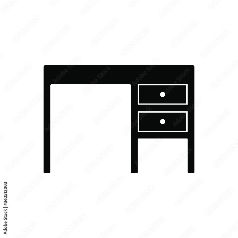Desk icon vector Desk icon vector