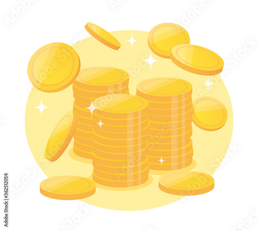 A bunch of gold coins