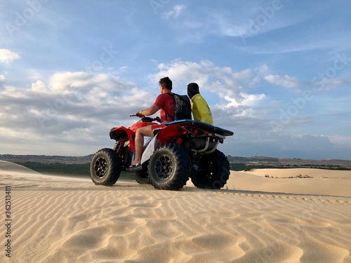 quad bike in the desert