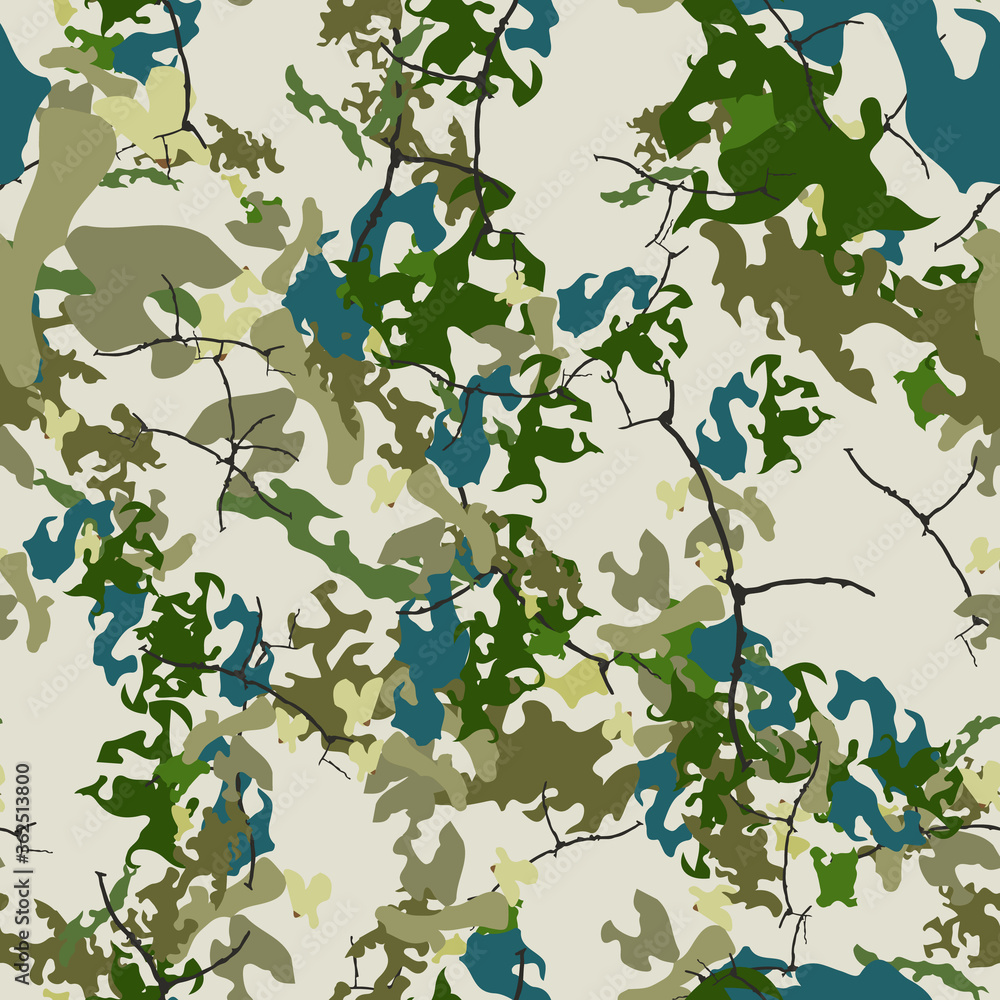 Urban camouflage of various shades of green, blue and grey colors Urban camouflage of various shades of green, blue and grey colors
