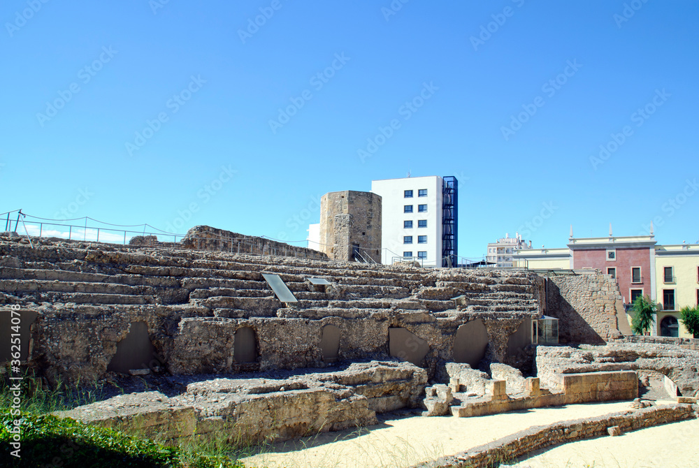 graderias del antiguo circo romano en Tarragona (Epaña)