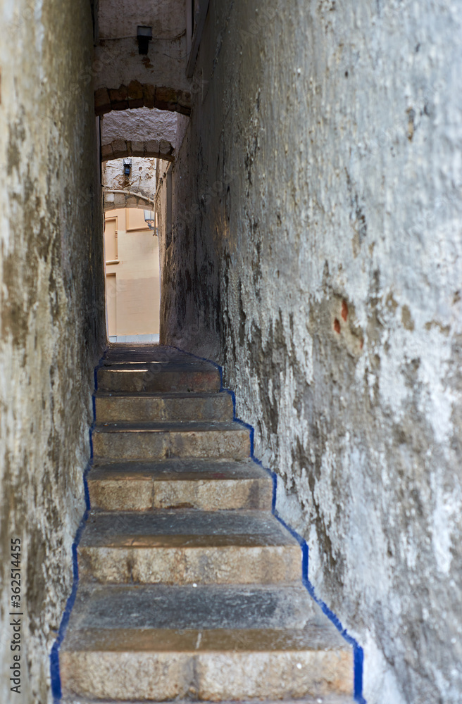 Old stairs going up an alley Old stairs going up an alley
