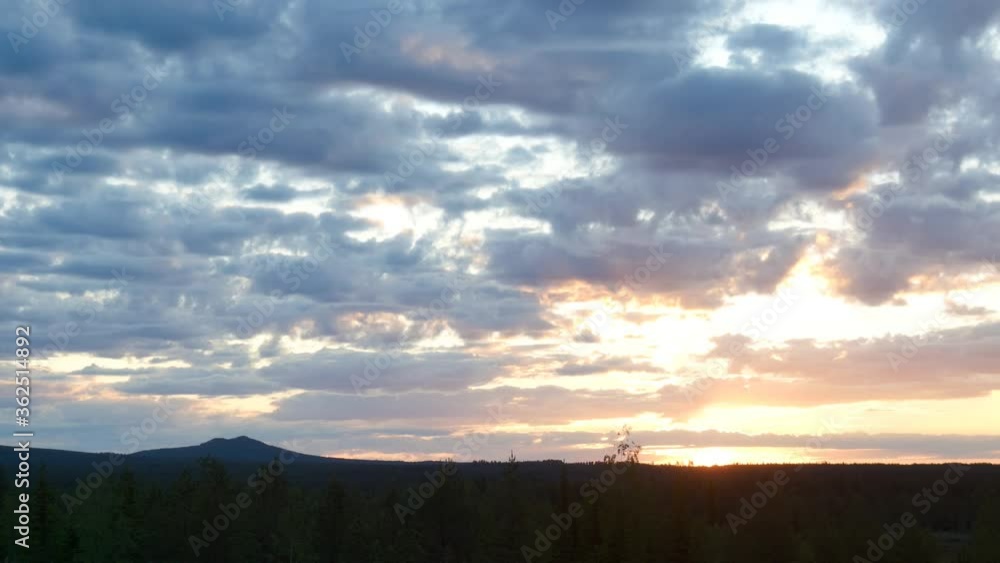 Sunrise beneath Mount Vithatten in Swedish Lapland Sunrise beneath Mount Vithatten in Swedish Lapland