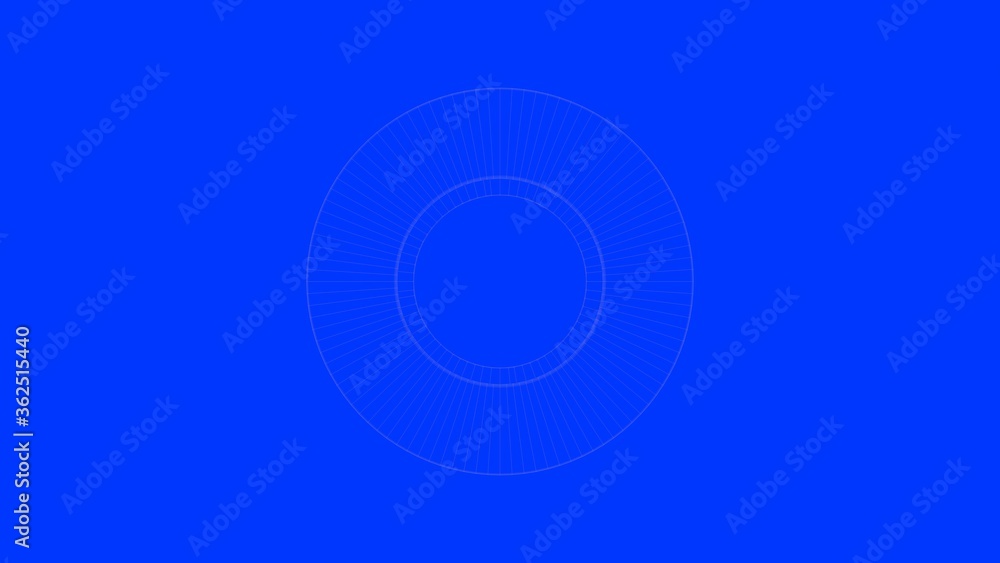 Obraz premium 3d rendering of a white lines illustration isolated on blue background