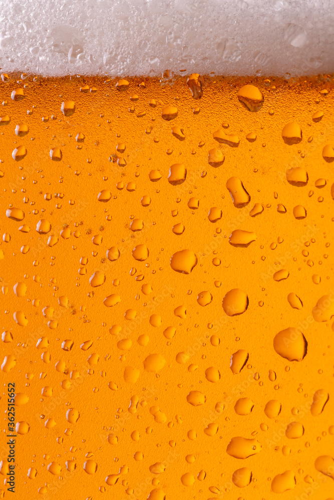 Detail of glass of cold beer Detail of glass of cold beer