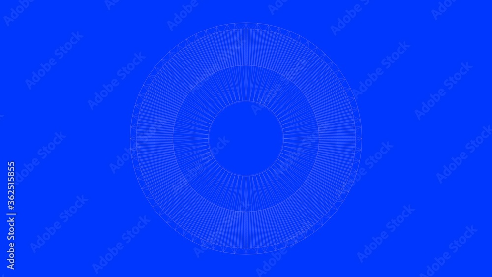 3d rendering of a white lines illustration isolated on blue background 3d rendering of a white lines illustration isolated on blue background