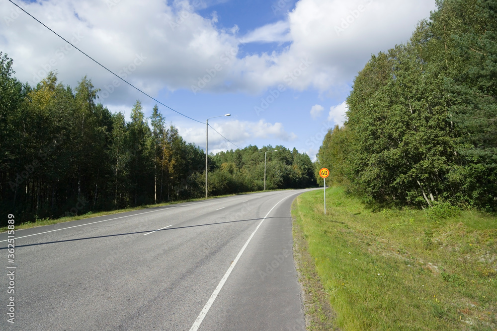 Road scene, Finland