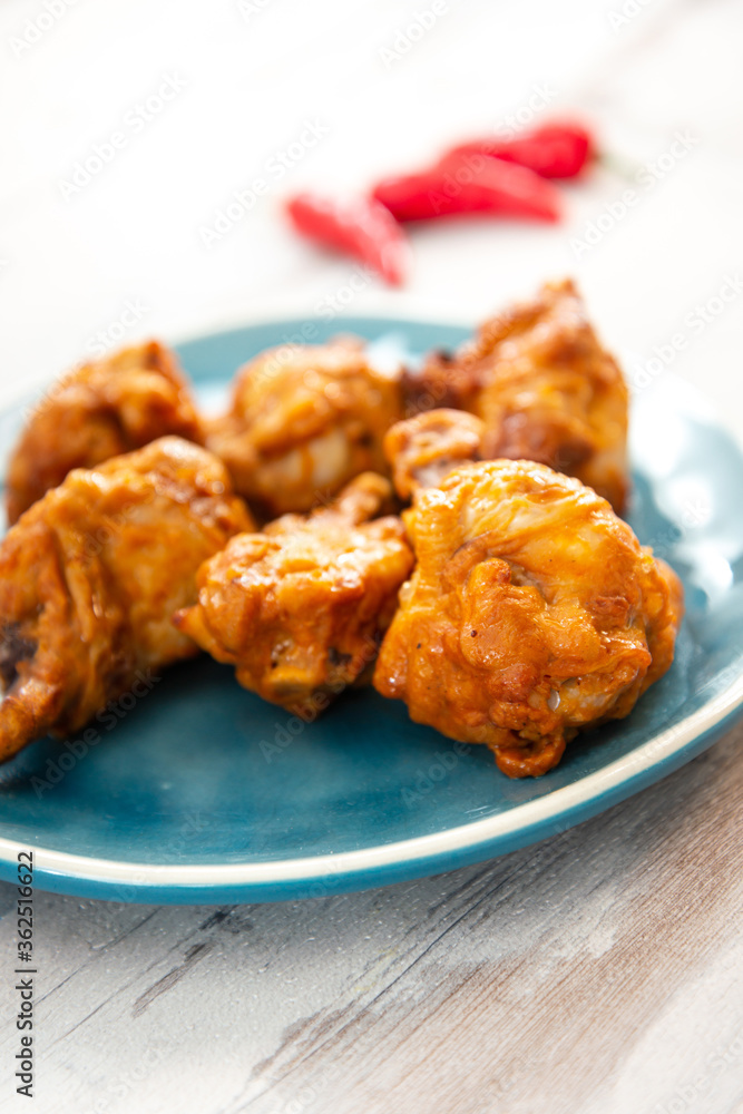 delicious fried chicken wings with sauce delicious fried chicken wings with sauce