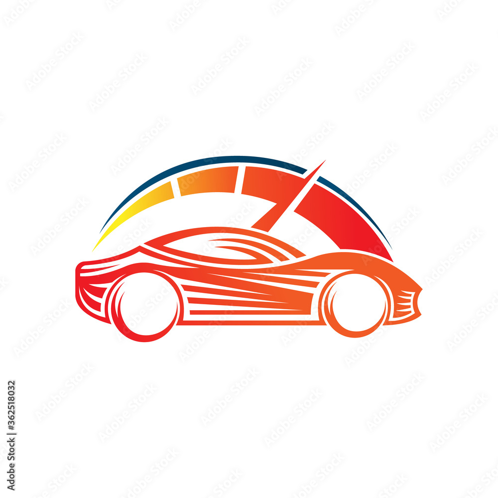 Auto Car Logo icon Vector Illustration template. Modern Sport Car vector logo icon silhouette design. Auto Car logo vector illustration for car repair, dealer, garage and service.