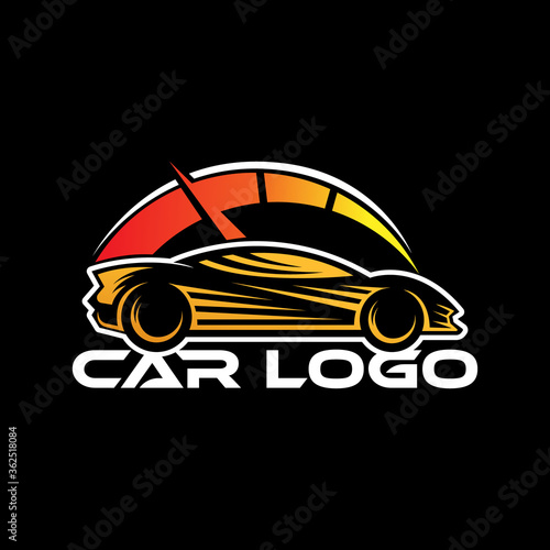 Auto Car Logo icon Vector Illustration template. Modern Sport Car vector logo icon silhouette design. Auto Car logo vector illustration for car repair, dealer, garage and service.