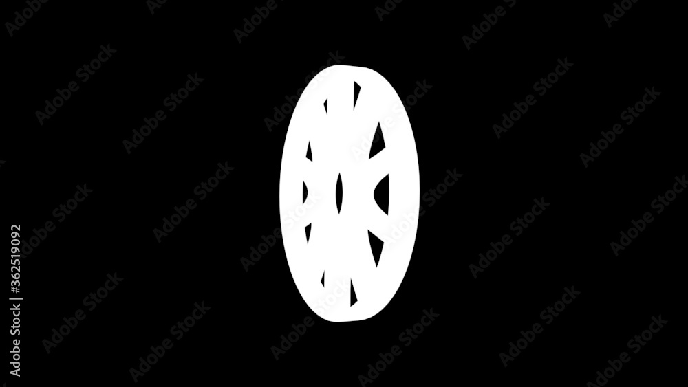 Fototapeta premium 3d rendering of a white cogwheel mask isolated
