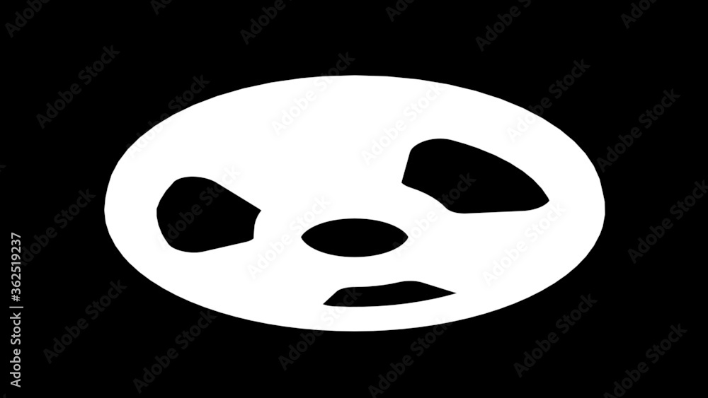 3d rendering of a white cogwheel mask isolated 3d rendering of a white cogwheel mask isolated