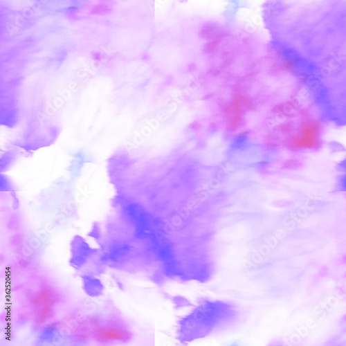 Tie Dye Seamless Texture. Magenta, Blue Shibori 