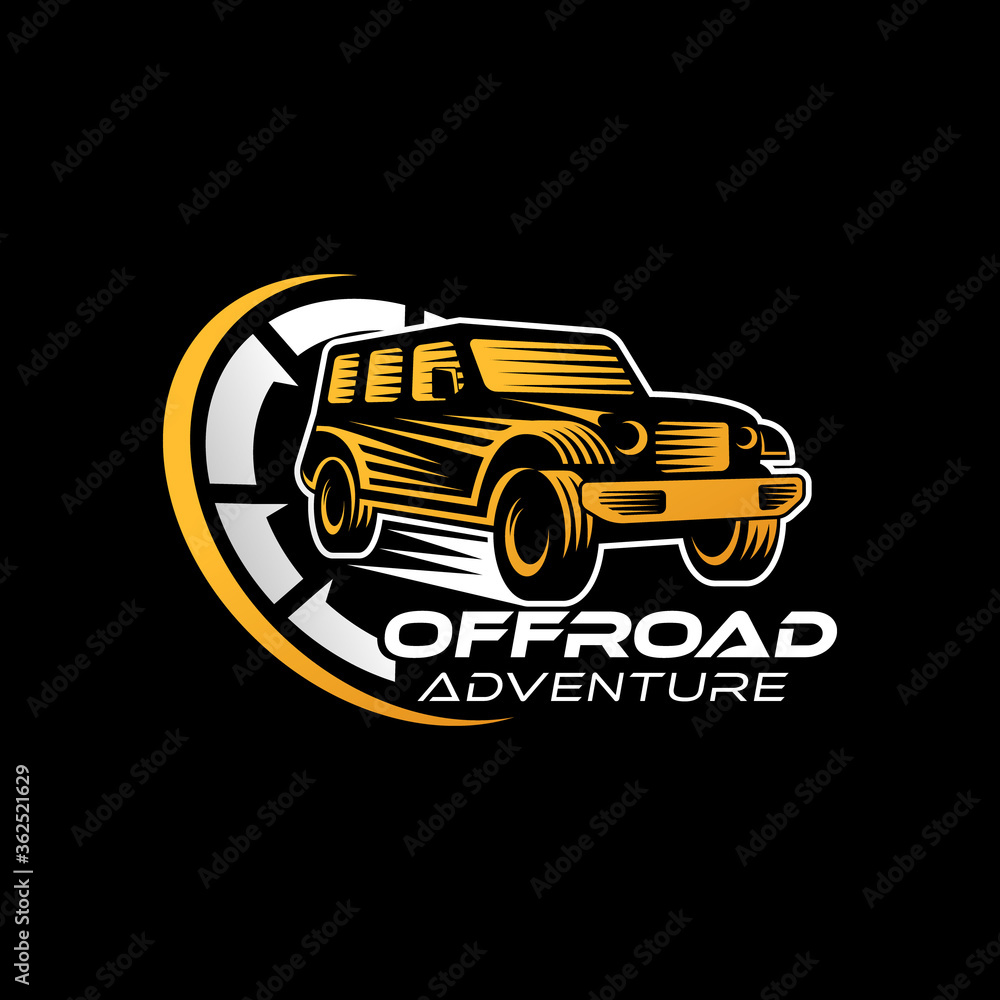 Off-road Car Adventure Logo Vector Illustration. Offroad suv Car vector ...