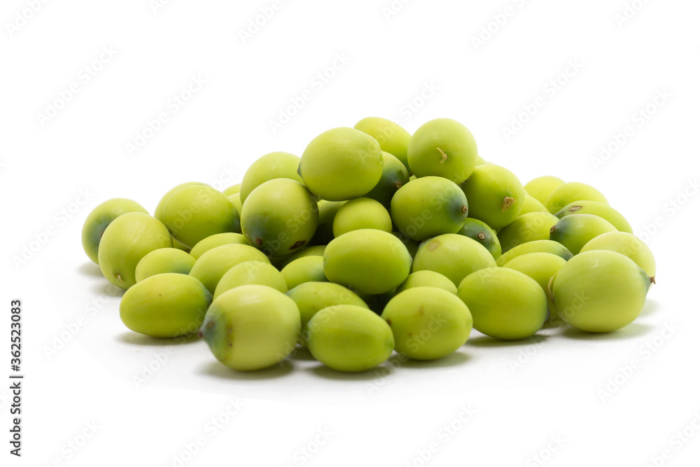 Edible lotus seed isolated on white background Edible lotus seed isolated on white background