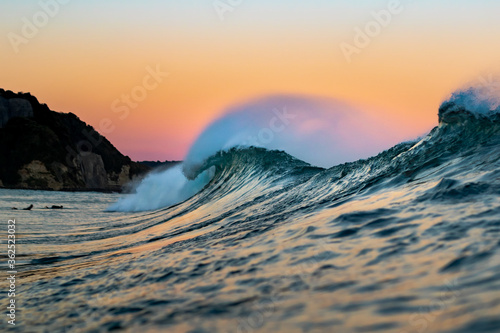 Japan Waves, the ocean in Japan is very beautiful close to Tokyo. There are many famous coastal areas but Chiba is the most popular for surfing, especially Hebara. photo